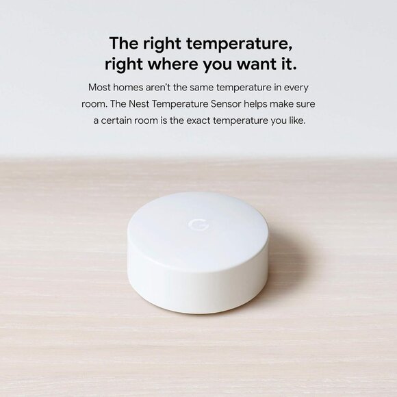 Google Nest Temperature Sensor  T5000SF Smart Thermostat White - Picture 3 of 13